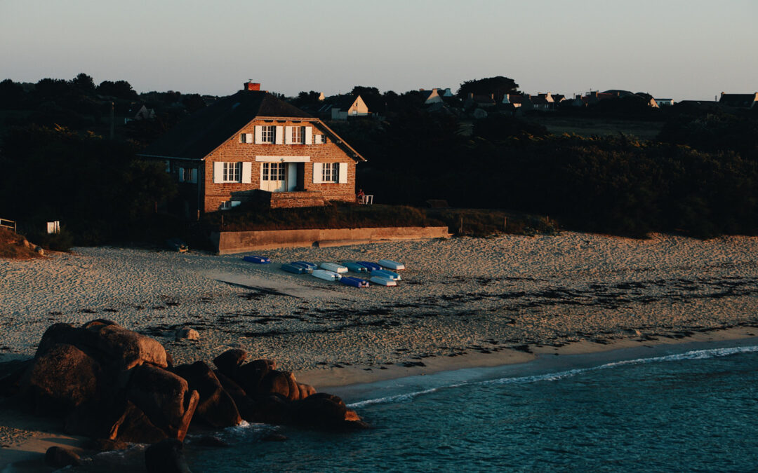 house with seawall